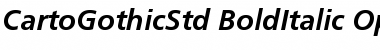 Download CartoGothic Std Bold Italic Font