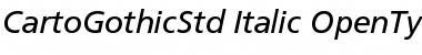 Download CartoGothic Std Italic Font