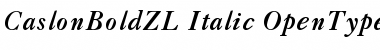 Download CaslonBoldZL-Italic Regular Font