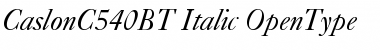 Download CaslonC 540 BT Italic Font