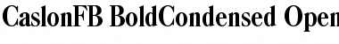 Download CaslonFB BoldCondensed Font