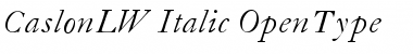 Download CaslonLW-Italic Regular Font