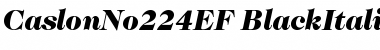 Download CaslonNo224EF-BlackItalic Regular Font