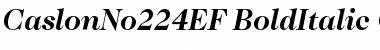Download CaslonNo224EF-BoldItalic Regular Font