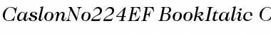 Download CaslonNo224EF-BookItalic Regular Font