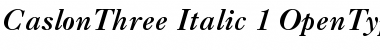 Download CaslonThree Regular Font