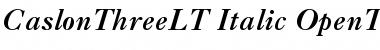 Download Caslon 3 LT Italic Font