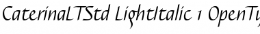 Download Caterina LT Std Light Italic Font