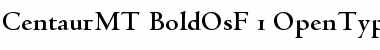 Download Centaur MT Bold OsF Font