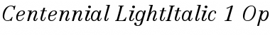 Download Linotype Centennial 46 Light Italic Font Title Preview Download Linotype Centennial 46 Light Italic Font Title Preview