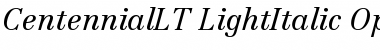 Download Linotype Centennial LT 46 Light Italic Font Title Preview