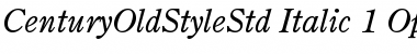 Download Century Old Style Std Italic Font