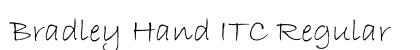 Bradley Hand ITC Regular Font Bradley Hand ITC Regular Font Preview