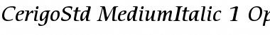 Download ITC Cerigo Std Medium Italic Font