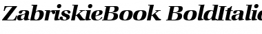Download ZabriskieBook BoldItalic Font