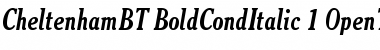 Download Cheltenham Bold Condensed Italic Font