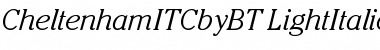 Download ITC Cheltenham Light Italic Font