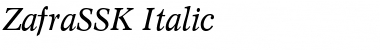 Download ZafraSSK Italic Font