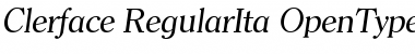 Download Clerface-RegularIta Font