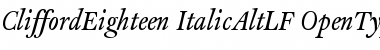 Download CliffordEighteen ItalicAltLF Font