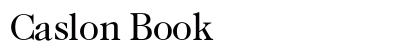 Caslon Book Preview