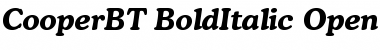 Download Bitstream Cooper Bold Italic Font