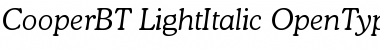 Download Bitstream Cooper Light Italic Font
