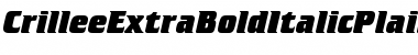 Download Crillee Extra Bold Italic Font
