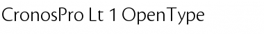 Download Cronos Pro Font