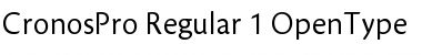 Download Cronos Pro Font
