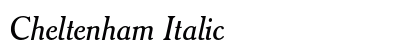 Cheltenham Italic Preview