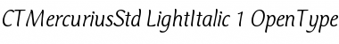 Download Mercurius CT Std Light Italic Font