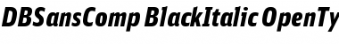 Download DB Sans Comp Black Italic Font