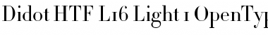 Download Didot HTF-L16-Light Font