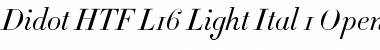 Download Didot HTF-L16-Light-Ital Font