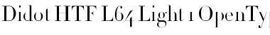 Download Didot HTF-L64-Light Font