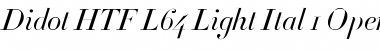 Download Didot HTF-L64-Light-Ital Font