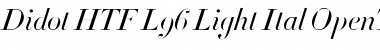 Download Didot HTF-L96-Light-Ital Font