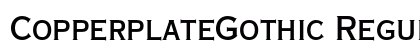 CopperplateGothic Regular preview