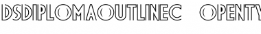 Download DS DiplomaOutlineC Font