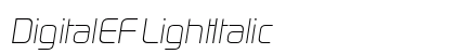 DigitalEF LightItalic preview