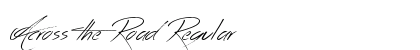 Across the Road Regular Font Across the Road Regular Font Preview