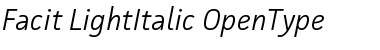 Download Facit Light Italic Font