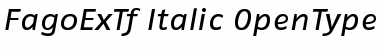 Download FagoExTf Italic Font