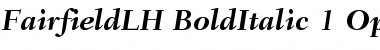 Download Fairfield LH 76 Bold Italic Font