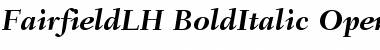 Download Fairfield LH 76 Bold Italic Font