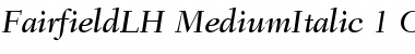 Download Fairfield LH 56 Medium Italic Font