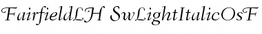 Download Fairfield LH 46 Swash Light Italic Old Style Figures Font