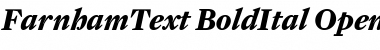 Download FarnhamText-BoldItal Regular Font