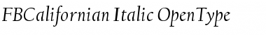 Download FBCalifornian Italic Font